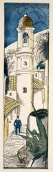 Rue à Antibes de la Gazette de Bon Ton, pub. 1920