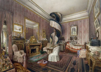 Chambre, aquarelle de Fernand Pelez de Cordova