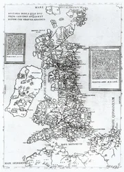 Britania Insula quae dup Regna continet Angliam et Scotiam cum Hibernia adiacente, gravé par Paulo Forlani, 1562