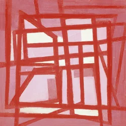 Grille rouge abstraite
