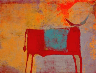 Taureau abstrait vibrant
