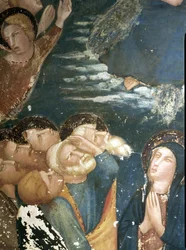 Ascension de Jésus au ciel, détail