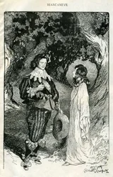 Illustration de Filiberto Scarpelli pour le conte "Blanche Neige" tire d