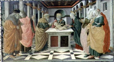 La Présentation au Temple, panneau de prédelle du retable de La Nativité au Museo Civico