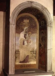 Madone et Enfant avec des Saints, (détail) du tabernacle du Canto al Mercantale, 1498