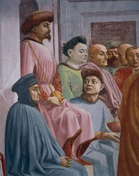 Miracle de Théophile, détail de La Résurrection du fils de Théophile, par Tommaso Masaccio (détail)