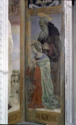SS. Antoine et Lucie, (détail) du tabernacle du Canto al Mercatale, 1498