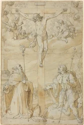 La Crucifixion avec les saints Roch et Augustin