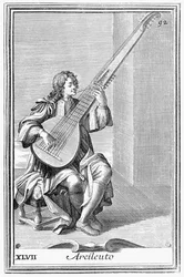 Arcileuto, planche XLVII de Gabinetto Armonica, 1722
