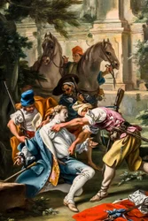 Attaque des brigands, vers 1735/40 (Peinture )