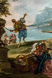 Attaque de pirates, vers 1735/40 (Huile sur toile)
