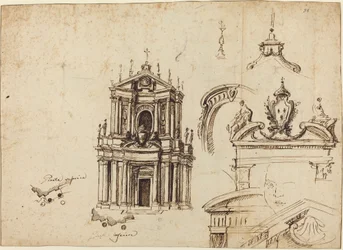 Études pour la façade de Santa Cristina [recto]