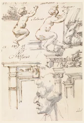 Détails architecturaux et études de figures