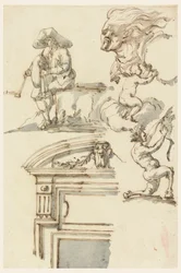 Études de cadre de porte et de figure