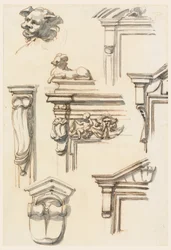 Dessin, études architecturales, 1750-75