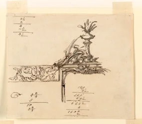 Dessin, projet de cadre, 1750-75