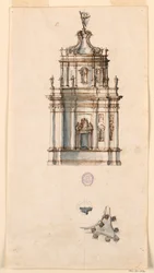 Dessin, projet de tabernacle, 1750-1775