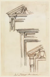 Trois encadrements de fenêtres ou de portes