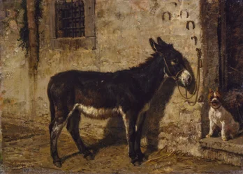 À la porte de la maison