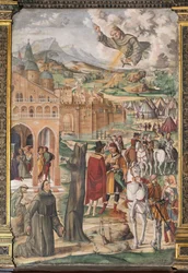 Le Saint apparaissant au bienheureux Luca Belludi prédisant la libération de Padoue, École du Saint