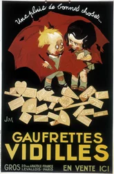 Publicité française pour Wafer Vidilles (affiche)