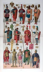 Costume militaire et gladiatorial romain, vers 1800-1836