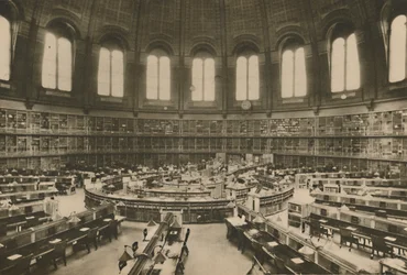 Salle de lecture de la Grande Bibliothèque du British Museum vue de l