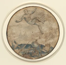 Homme tombant du ciel