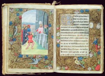 Christ accusé, miniature du Livre de prières de Stafford