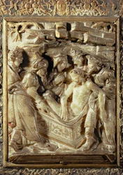 Mise au tombeau. Albâtre de Malines, Belgique (albâtre)