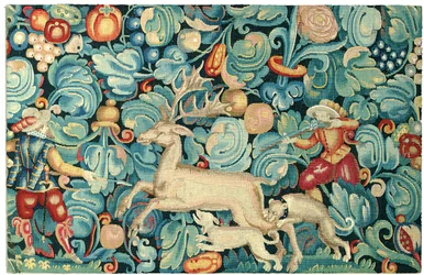Panneau de tapisserie de chasse Feuilles de Choux
