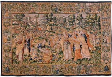 Histoire de Cyrus. Tomyris ordonne que la tête de Cyrus soit plongée dans un récipient de sang (d