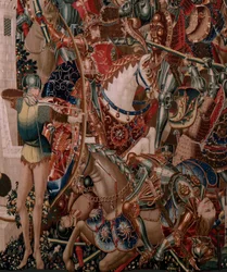 Tapisserie flamande. Série inconnue. Histoire romaine ? Tarquin l