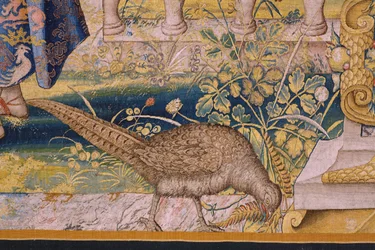 Série Vertumne et Pomone : Vertumne transformé en fermier. Atelier Willem de Pannemaker. Vers 1545-1550. (détail)