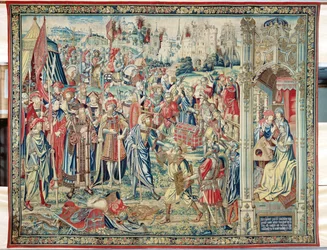 Rassemblement du butin, Tapisserie de David et Bethsabée, c.1510-15
