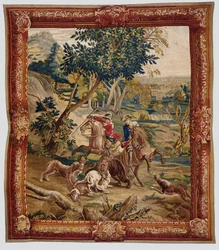 Tapisserie de chasse, probablement Bruxelles, première moitié du XVIIIe siècle