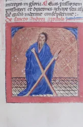 Ms Gen 1111 Page de la Legenda Aurea, Bruges, vers 1400-10