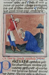Page de la Legenda Aurea, Bruges, vers 1400-10