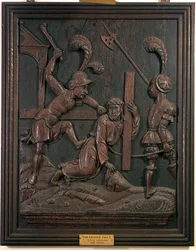 Notre Sauveur tombe en portant la croix, de la chapelle, c.1520 (bois)