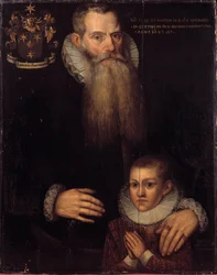 Portrait de Charles de Condé (1535-1602) et de son fils Jean en 1592