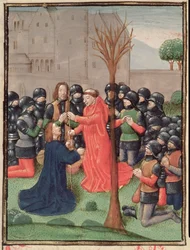 La découverte de la lance avec laquelle le Christ a été percé, de l