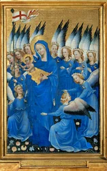 Sainte Marie et le chœur des anges, du Diptyque de Wilton (tempera à l