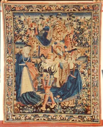 Série de tapisseries représentant une scène de la parabole du Fils prodigue