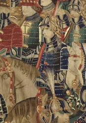 Tapisserie montrant les conquêtes du roi Alphonse V du Portugal, Tournai (détail)