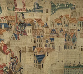 Tapisserie montrant les conquêtes du roi Alphonse V du Portugal