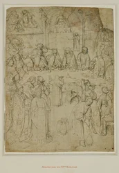 Les noces de Cana (plume et encre brune sur papier)