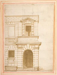 La façade de la maison de Giulio Romano à Rome