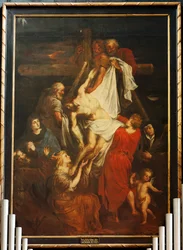 Le grand autel. La peinture. Maître flamand. XVIIe siècle.