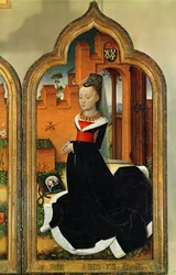 Triptyque de Jean de Witte, panneau droit : Maria Hoose, épouse de Jean de Witte, 1473