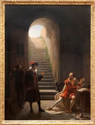 La Coupe en prison visitée par Montaigne, vers 1822
